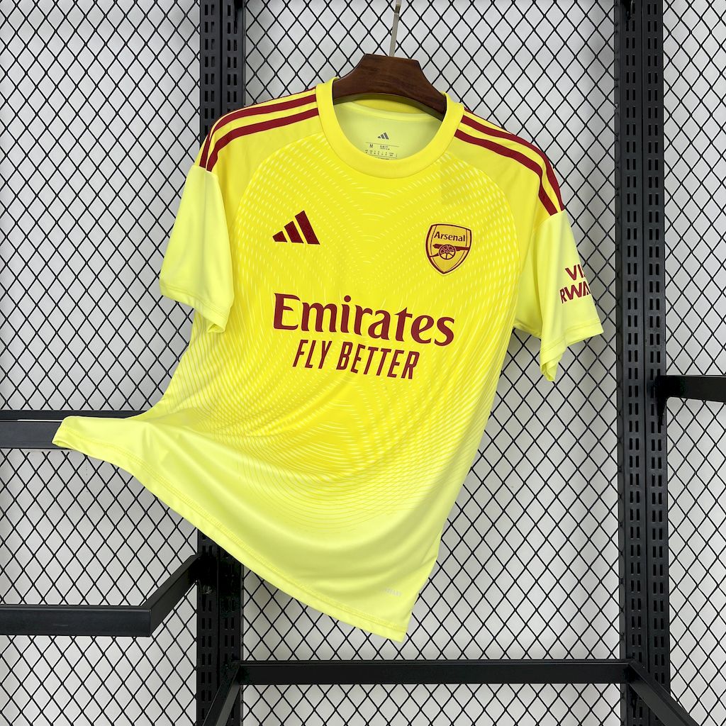 arsenal 2025/26 yellow goalkeeper jersey Arsenal 2025/26 Yellow goalkeeper Jersey