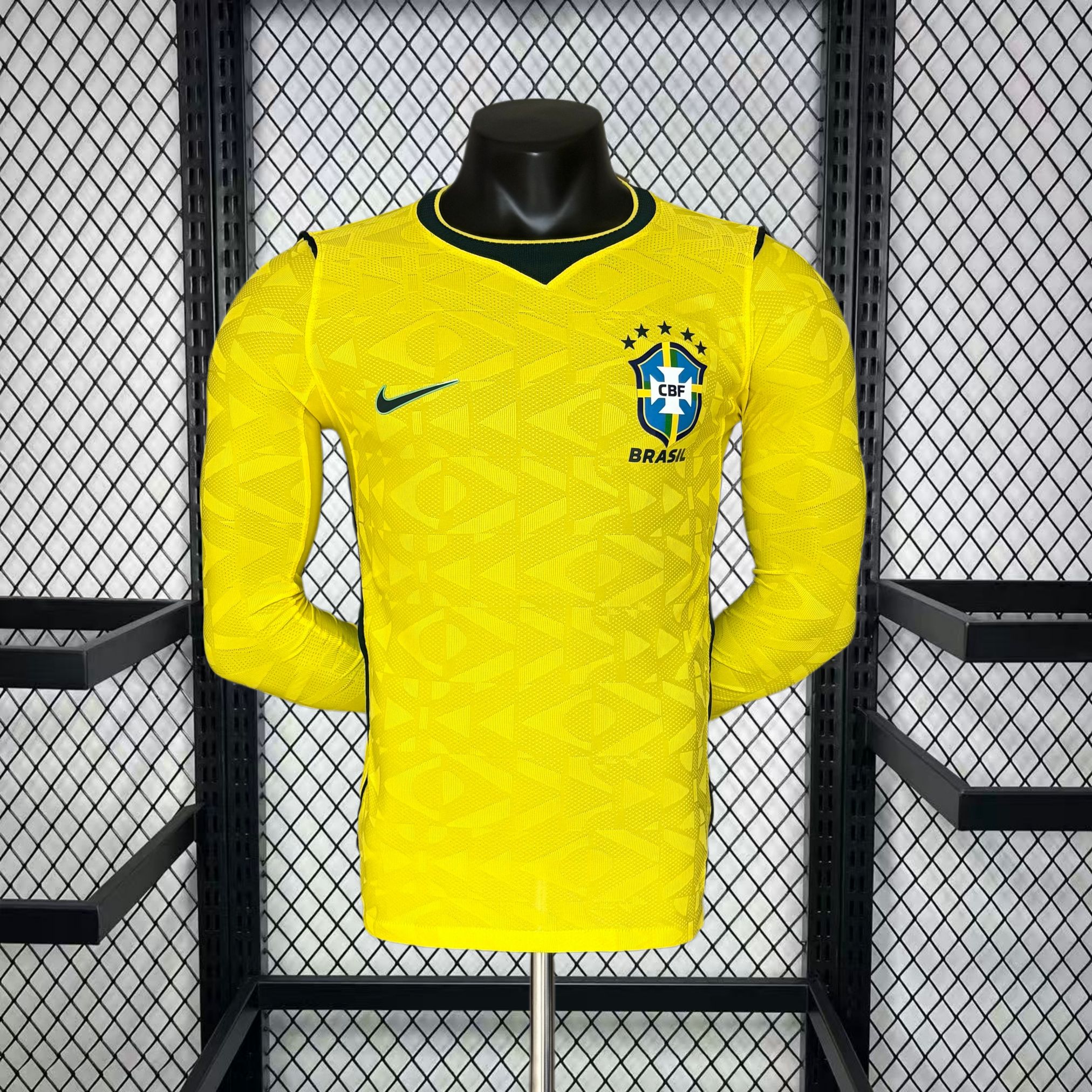 mens brazil 2026 world cup home long sleeve jersey player version Mens Brazil 2026 World Cup Home Long Sleeve Jersey Player Version