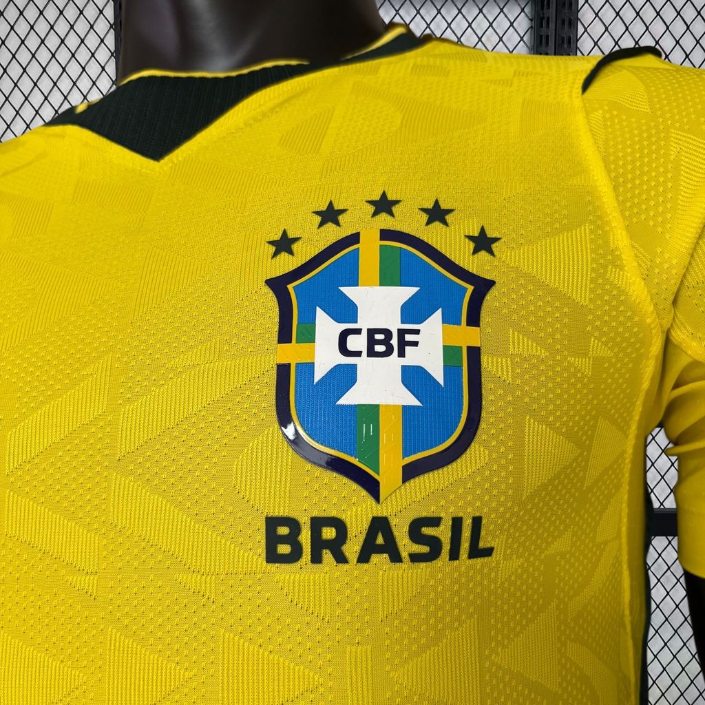mens brazil 2026 world cup home long sleeve jersey player version Mens Brazil 2026 World Cup Home Long Sleeve Jersey Player Version