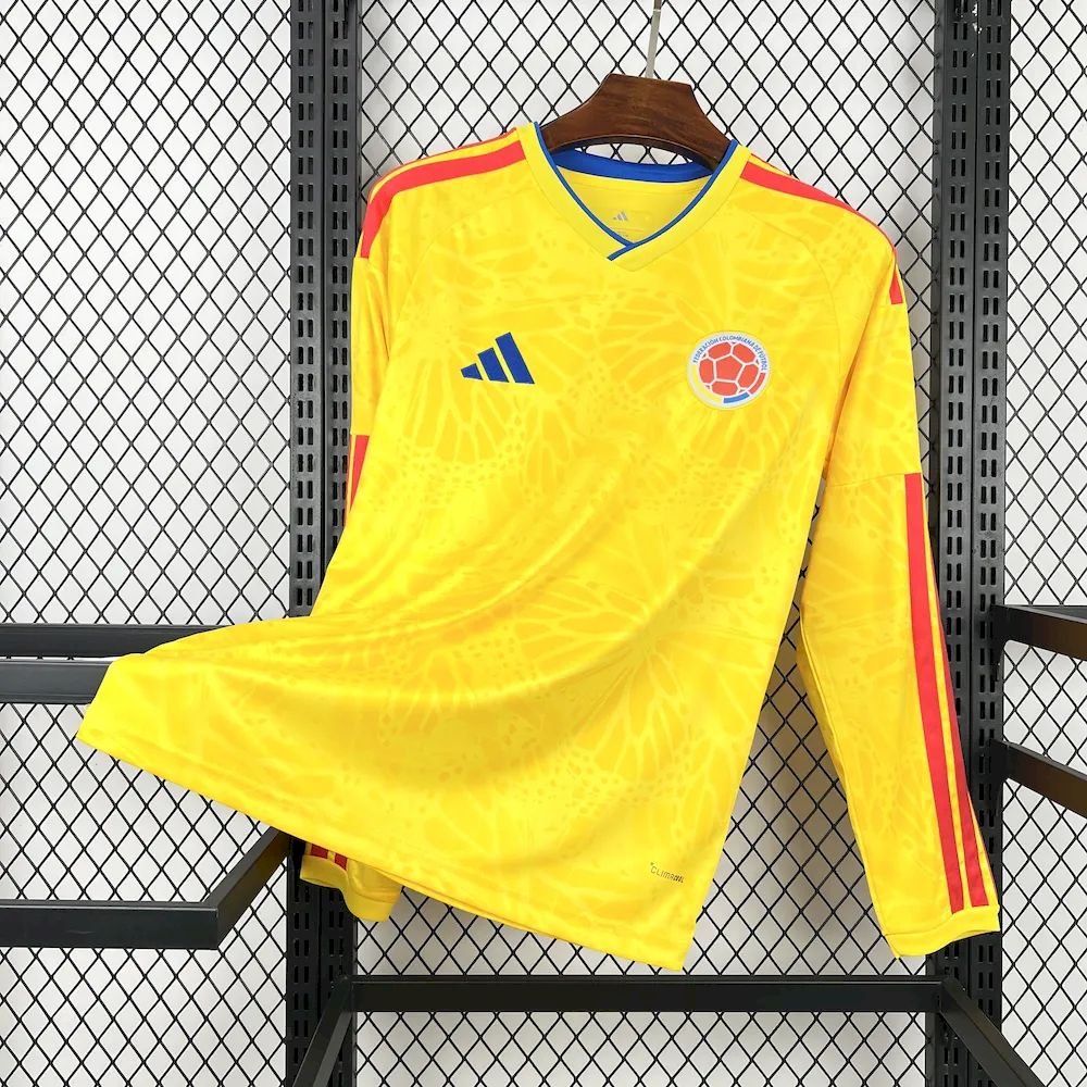 mens colombia 2026 world cup home long sleeve jersey Mens Colombia 2026 World Cup Home Long Sleeve Jersey