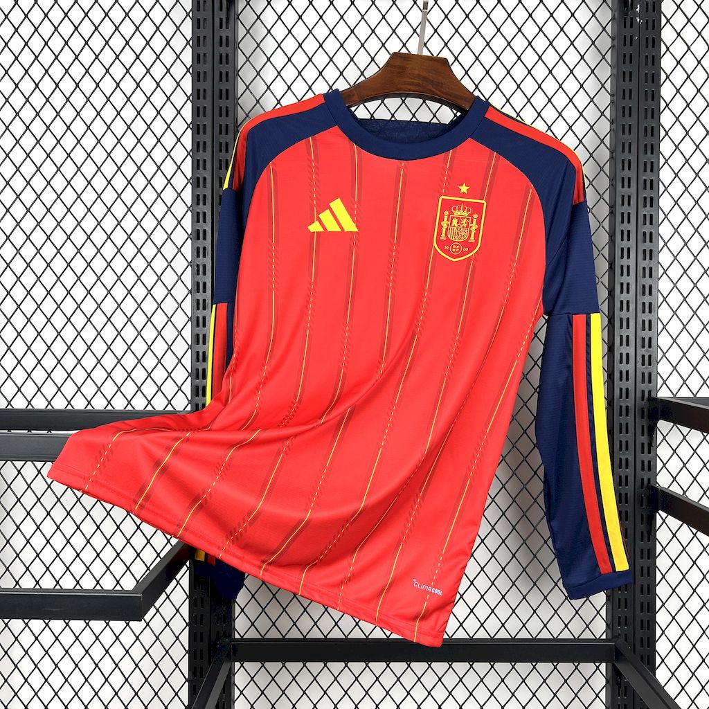 mens spain 2026 world cup home long sleeve jersey españa Mens Spain 2026 World Cup Home Long Sleeve Jersey españa
